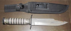 SURVIVAL HUNTING BOWIE KNIFE W/ SHEATH CASE FULL TANG COMPASS IN HANDLE STONE — photo 1