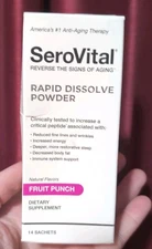 NEW SeroVital Rapid Dissolve Fruit Punch Powder 14 Sachets Sealed Exp 05/26