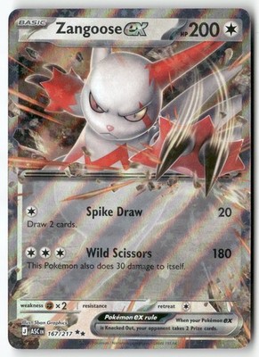 Zangoose ex Double Rare ME: Ascended Heroes 167/217 NM | eBay