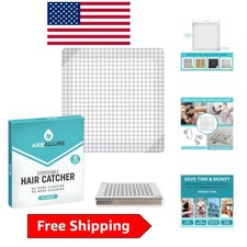 25 Pack Disposable Shower Drain Hair Catchers - 6 Inch Peel  Stick Strainers