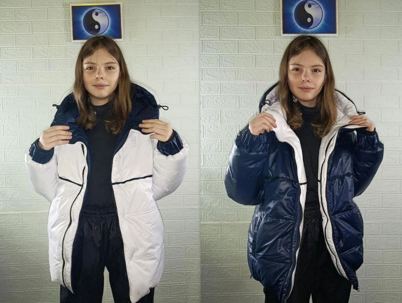New Unisex Reversible , Raincoat Hooded Jacket Size: 64 / 4XL / US54 / EU58