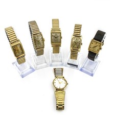 Vintage Hamilton Manual 5.75-7.5in 25-33mm Men's Wristwatches Lot of 6 #WB5007-2