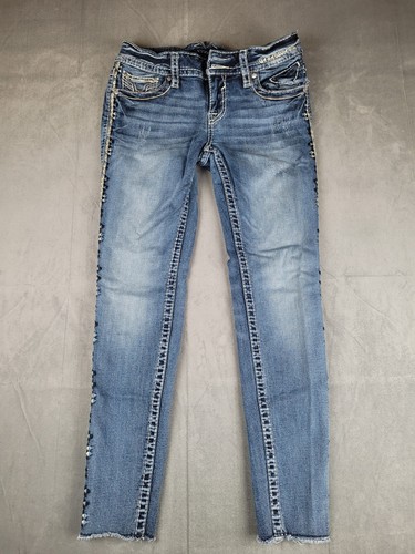 Vigoss Jeans Womens Dallas Skinny 30x30 with side designs UNIQUE - Picture 2 of 19