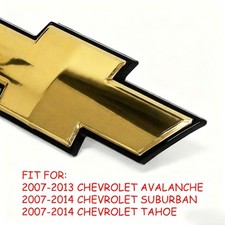 New 07 -14 Avalanche Suburban Tahoe Front Grille Bowtie Emblem Gold 22830014 Oem