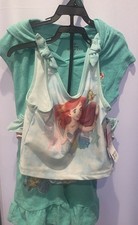 GIRL'S DISNEY PRINCESS LITTLE MERMAID 3 PIECE SWIMSUIT SET UPF 50 SIZE 5T