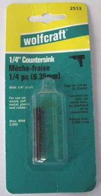 Wolfcraft 2513 1/4'' Countersink Made in Germany