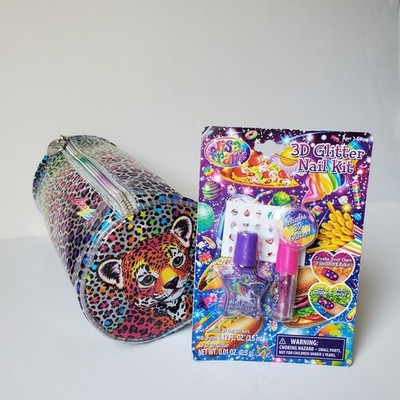 Lisa Frank Morphe Makeup Cosmetic Bag Leopard Zipper Pouch And 2015 3D Nail Kit