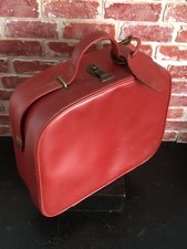 Vintage Reise Kosmetikkoffer rot Leder