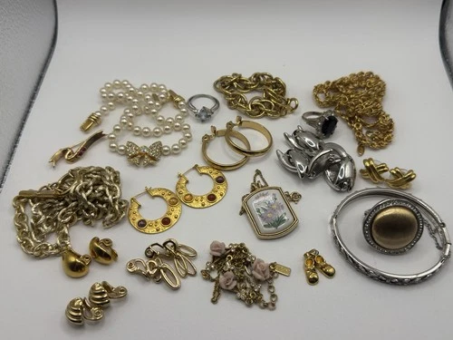 Vintage Costume Jewelry Lot Avon Monet Trifari Swarvoski MMA Sarah Coventry Etc.