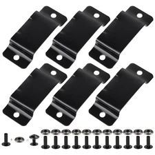 6 Pcs Tape Measure Holder Clip Measuring Metal Black 
