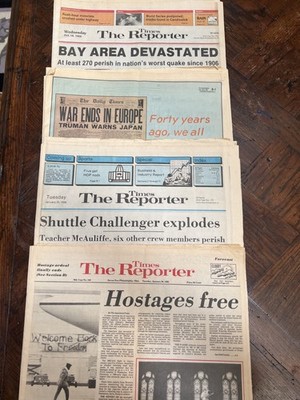 1980's Newspaper Headlines/4Sections