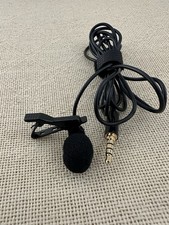 PowerDeWise Lavalier Lapel Microphone 3.5mm TRS Compact Black with Storage Bag
