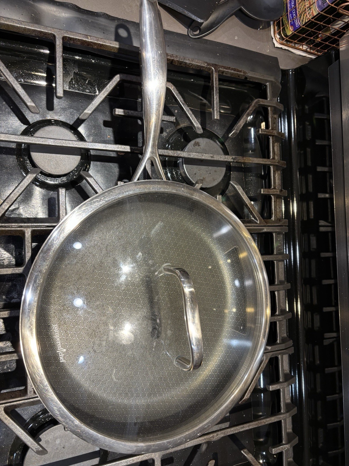 Pampered Chef 12-Inch Nonstick Skillet Wok with Glass Lid in Black