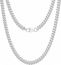 925 Silver Chain for Men 5Mm/7Mm/9Mm Cuban Link Chain Necklace Mens Jewelry Gift