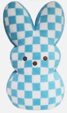 Jumbo 42" PEEPS Soft Plush Easter Bunny Blue White Checkers Just Born - New