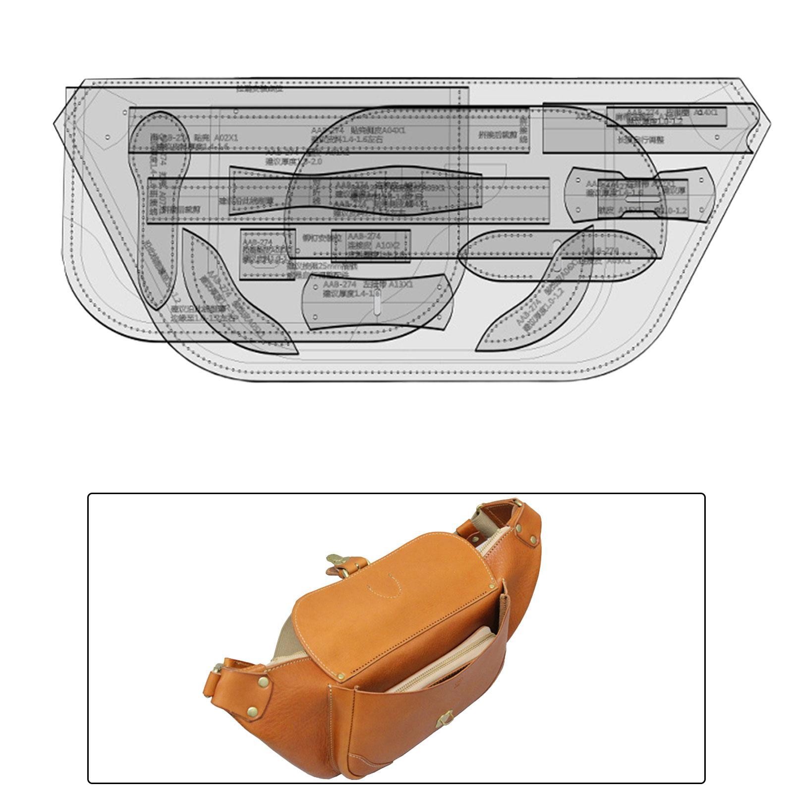 Acrylic Shoulder Bag Leather Template Ruler for DIY Bag Making-image