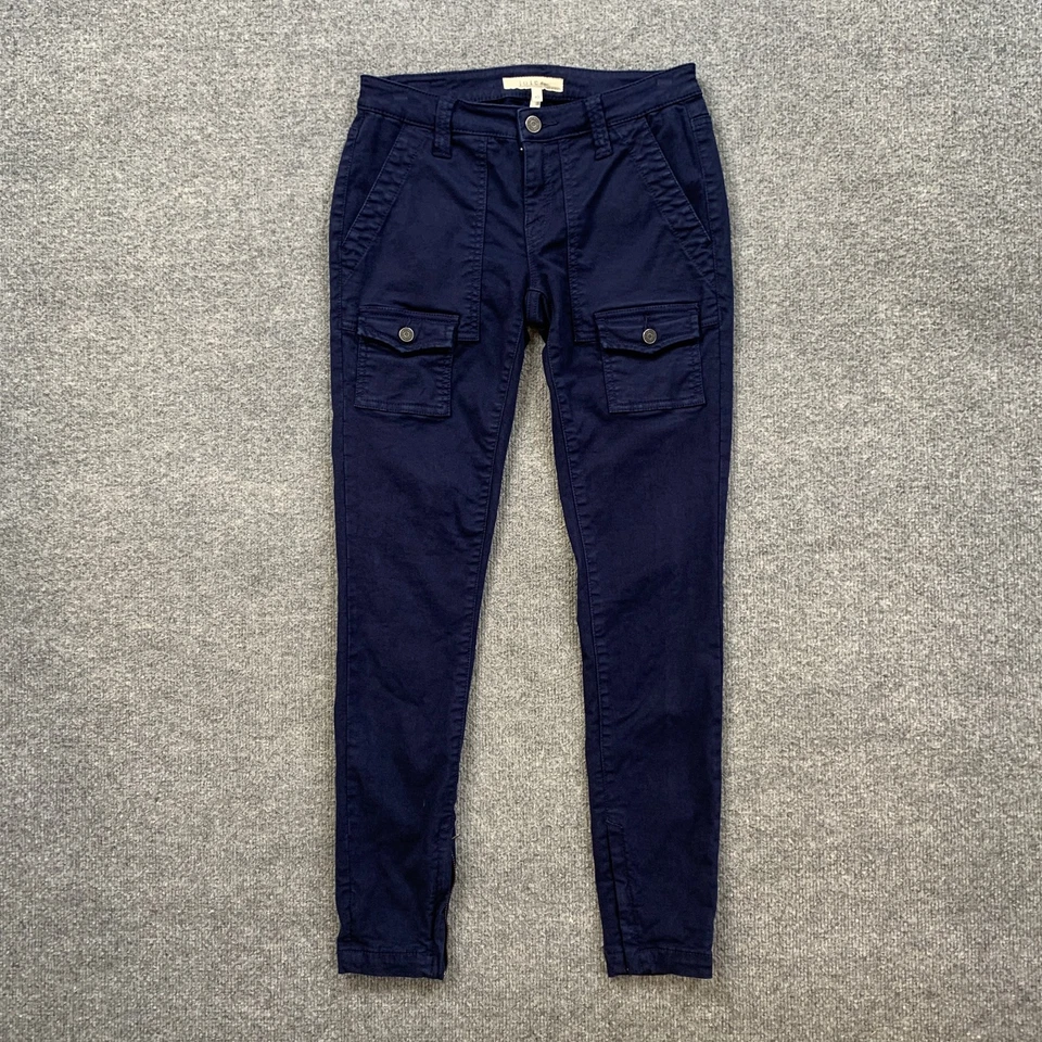 Pantalones de mezclilla Joie para mujer 25 Storm So Real ajustados cargo elásticos ajustados tobillo cremallera tiro bajo Foto 2 de 4