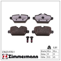 Zimmermann BremsbelÄGe Bremsbelagsatz Hinten Mini R60 R61 BMW 1ER E81 E87 3ER