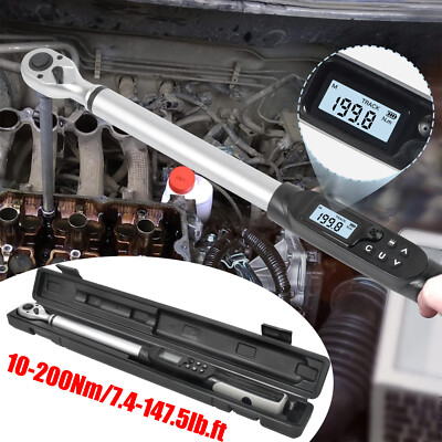 Digital LED Drehmomentschlüssel 1/2'' Zoll 10-200 Nm Drehmoment Werkzeug Auto Kfz