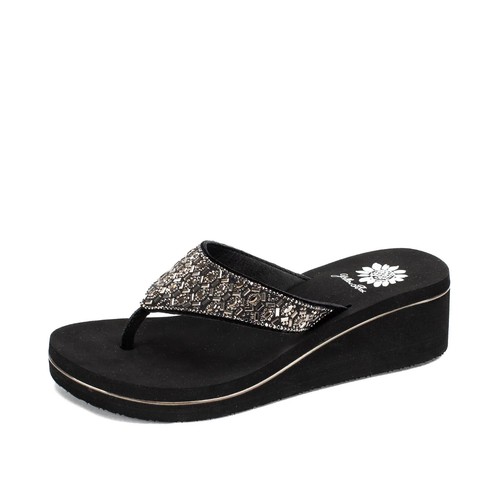 YELLOW BOX FLIP FLOPS SMITTEN COLOR BLACK MEDIUM WIDTH eBay