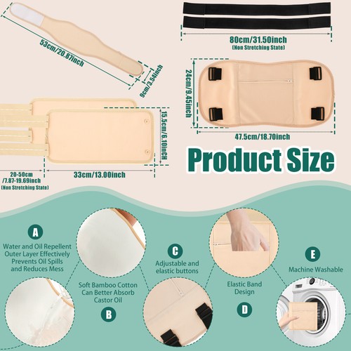 3Pcs Waist Neck Oil Pack Set Washable Reusable Leg Essential Oil Wrap ⊃ - Picture 2 of 15