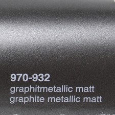 25€/m² Oracal 970RA Graphit Matt Metallic 932 Autofolie Luftkanal Folie Grau