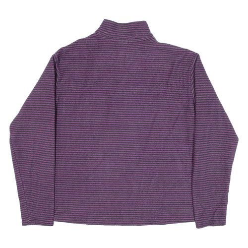 PATAGONIA Capilene Womens Patterned Fleece Purple Striped 1/4 Zip L - Picture 3 of 8