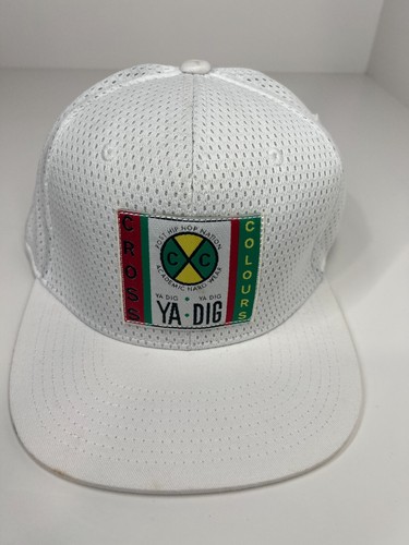 Cross Colours Hip Hop Nation cap hat white mesh adjustable one size fit most - Picture 2 of 13