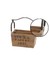 litton lane exposed cherrywood brown w black iron arched handle magazine holder