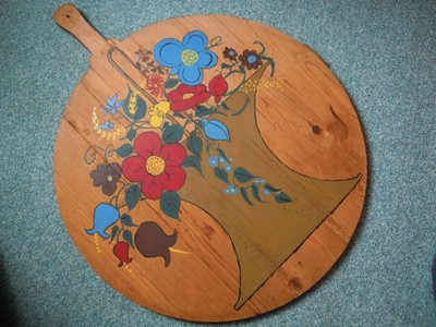 Altes Holzbrett Fur Kuchen Usw Bemalt Deko Ebay