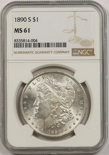1890-S $1 NGC MS 61 Morgan Silver Dollar