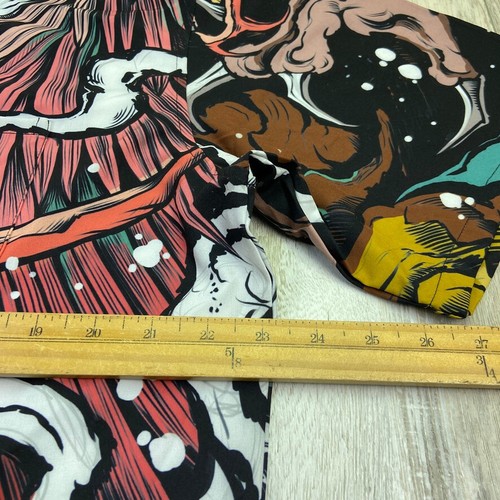 Pajuye Shirt Mens XL Red Black Dragon Button Up Short Sleeve Stretch UPF 50+ NEW - Picture 6 of 13