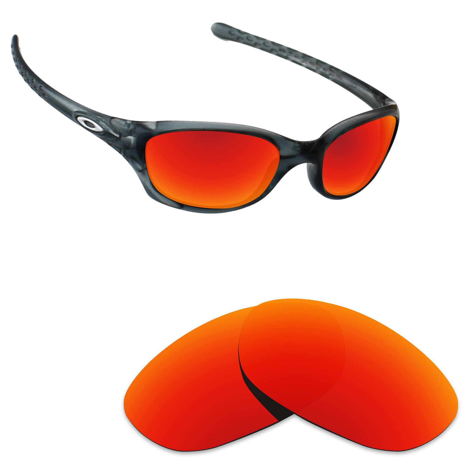 Hawkry Polarized Replacement Lense for-Oakley Fives 2.0 Sunglass Orange Red