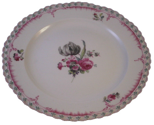 Antique WWI KPM Berlin Porcelain Floral Plate Porzellan Teller German Germany #2