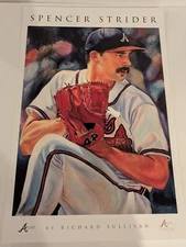2023 Spencer Strider Atlanta Braves Poster A-List Exclusive by Richard Sullivan