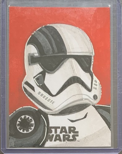 2017 Star Wars Last Jedi Asia Ellington Sketch Card Storm Trooper Executioner - Picture 2 of 3