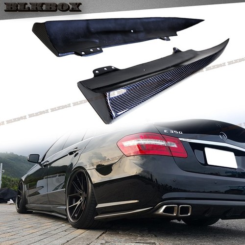 CARBON FIBER REAR BUMPER SPLITTER FOR 2010 to 2013 BENZ W212 AMG FACTORY BUMPER - Picture 2 of 4
