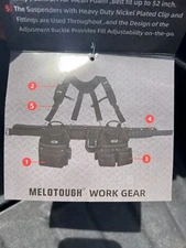 MELOTOUGH 28-Pocket Pro Framer's rig Combo Apron Tool Belt and Heavy Duty Black