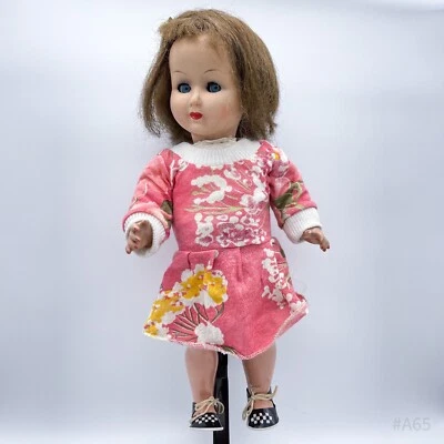 Antike sprechende Zelluloidpuppe mit Kleid - puppe mit Schlafaugen - 38cm - Bild 1 von 4