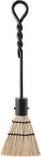 Rope Handle Single, Mini Brush Fireplace Tool, Mini 18-In, Black