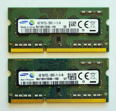 8gb 2x4gb DDR3L PC3L 12800 1600 MHz Laptop Sodimm RAM Speicher Upgrade Kit 204-polig 