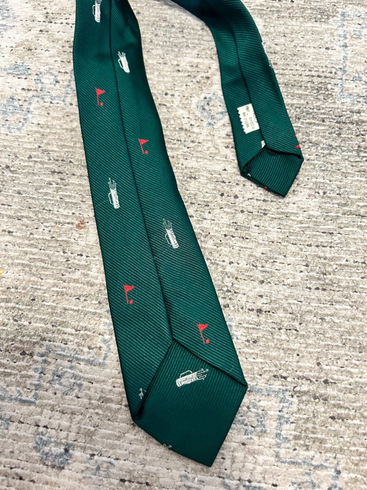 Bolsa de palos de golf bandera verde vintage bordada criatura preppy corbata sin forro Foto 3 de 4