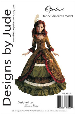 Opulent Victorian Doll Clothes Sewing Pattern 22'' American Model Dolls Tonner