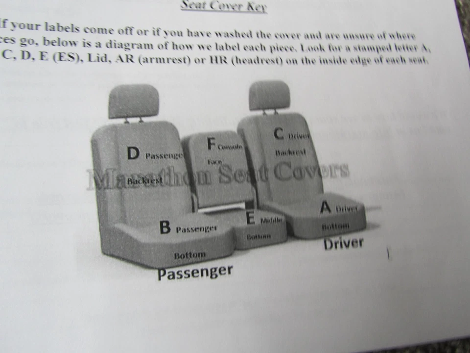 Cubiertas de asiento delanteras para camión Marathon 1500 Silverado Foto 3 de 4