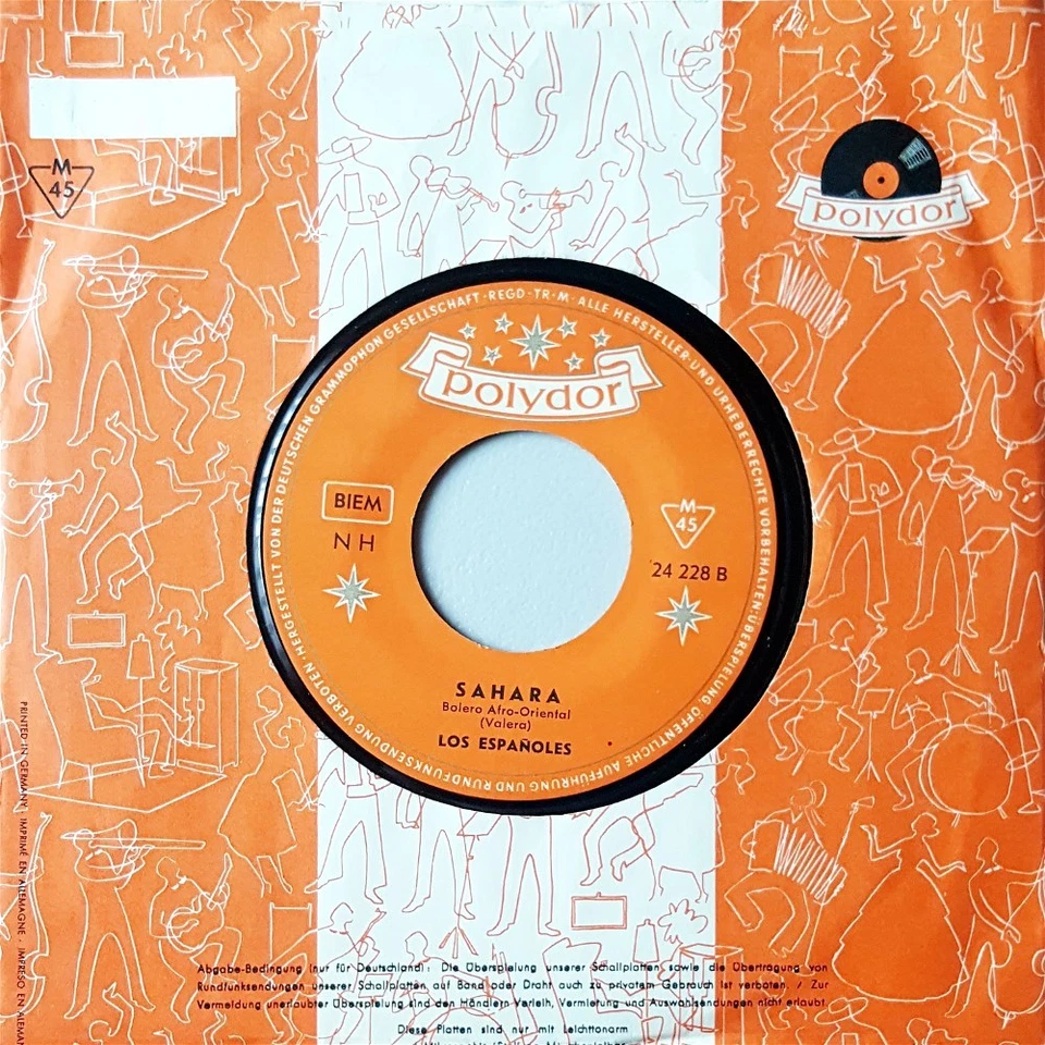 7" @ 60er @ Los Espanoles @ A: Mustapha B: Sahara @ Oriental - Music @ mint - - Bild 2 von 2