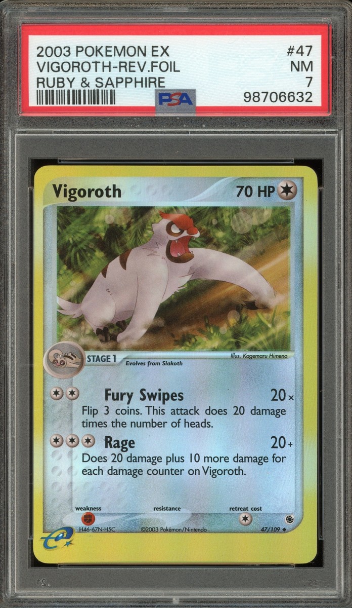 Pokemon Vigoroth EX Ruby & Sapphire Reverse Holo #47 PSA 7 | eBay
