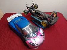 Vintage Team Associated TC4 Roller Full Carbon Fiber Chassis 4WD Drift Car
