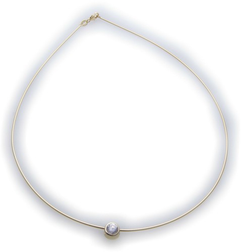 Women's Necklace Real Yellow Gold 333 Pendant Zirconia Einstein Gold Chain - Picture 3 of 12