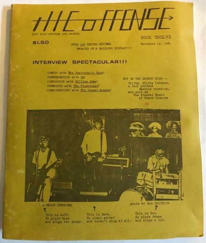 RARE PUNK ZINE ~ The Offense ~ 1981 ~ Interviews: U2, Psych Furs, Killing Joke