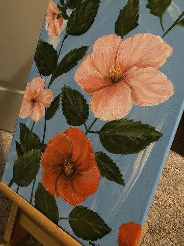 GEMÄLDE Original Acryl BLUMEN auf Leinwand BEREIT ZUM AUFHÄNGEN - Bild 3 von 5